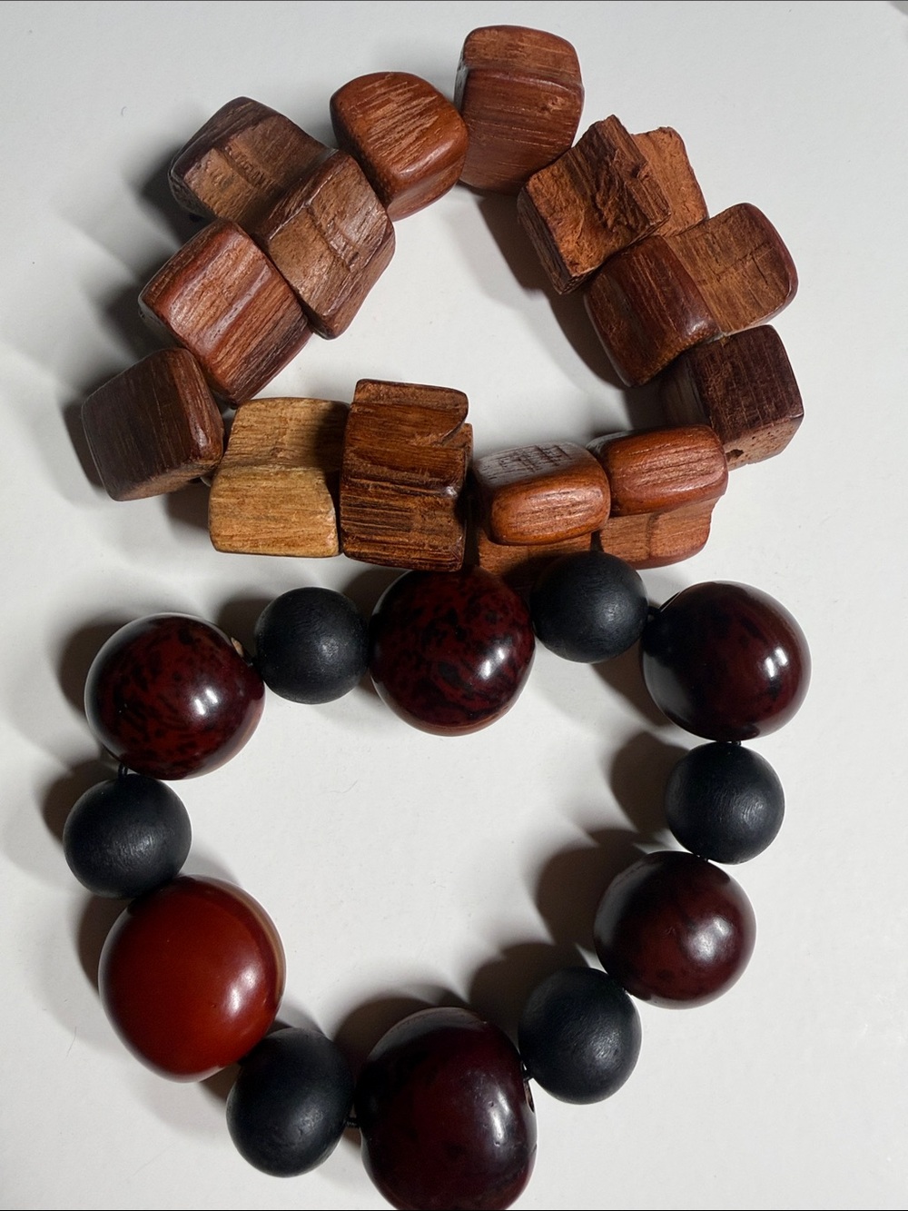 Vintage bracelets brown 1 pair